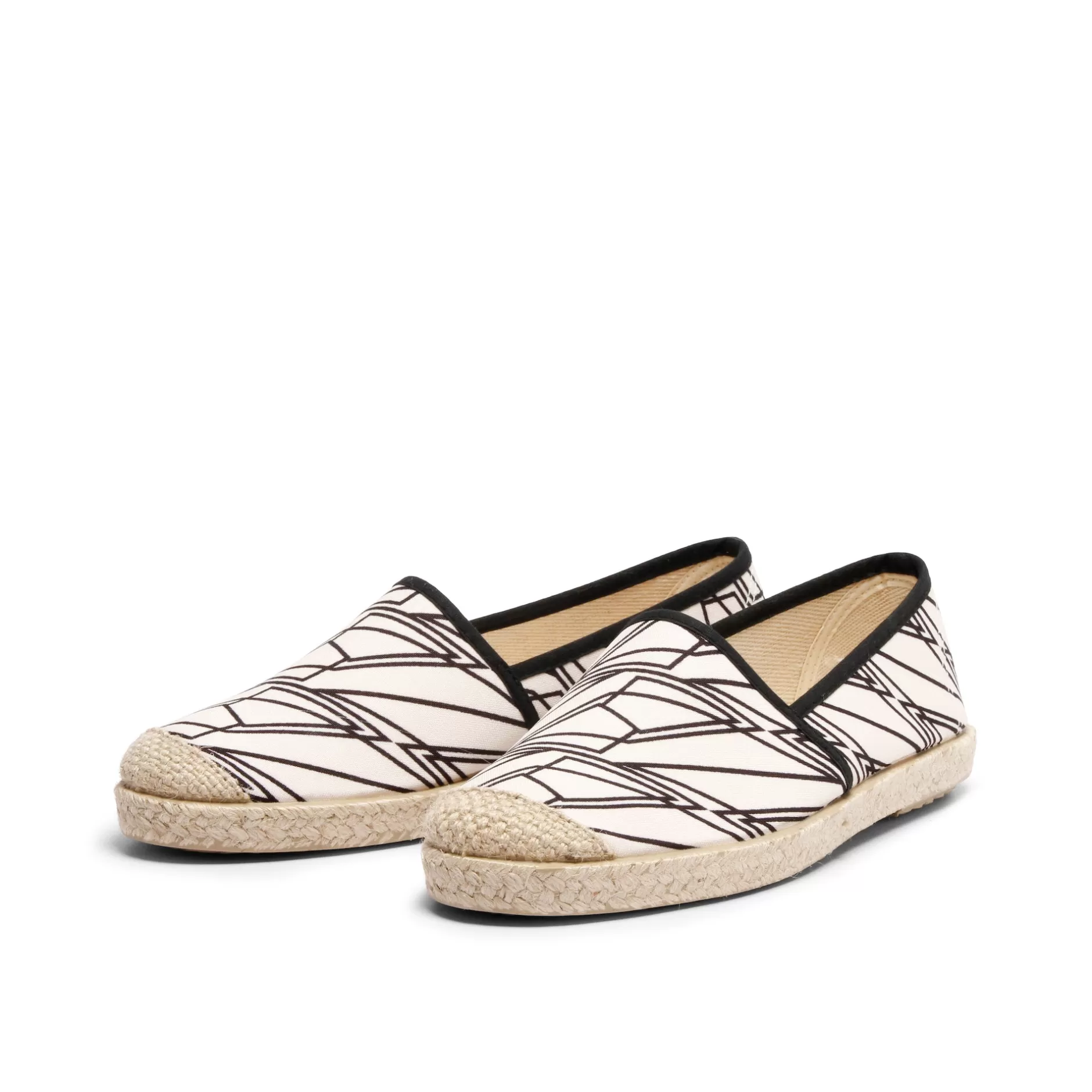 Shoes*Grand Step Evita Cotton Printed Espadrille X Colorblind Patterns